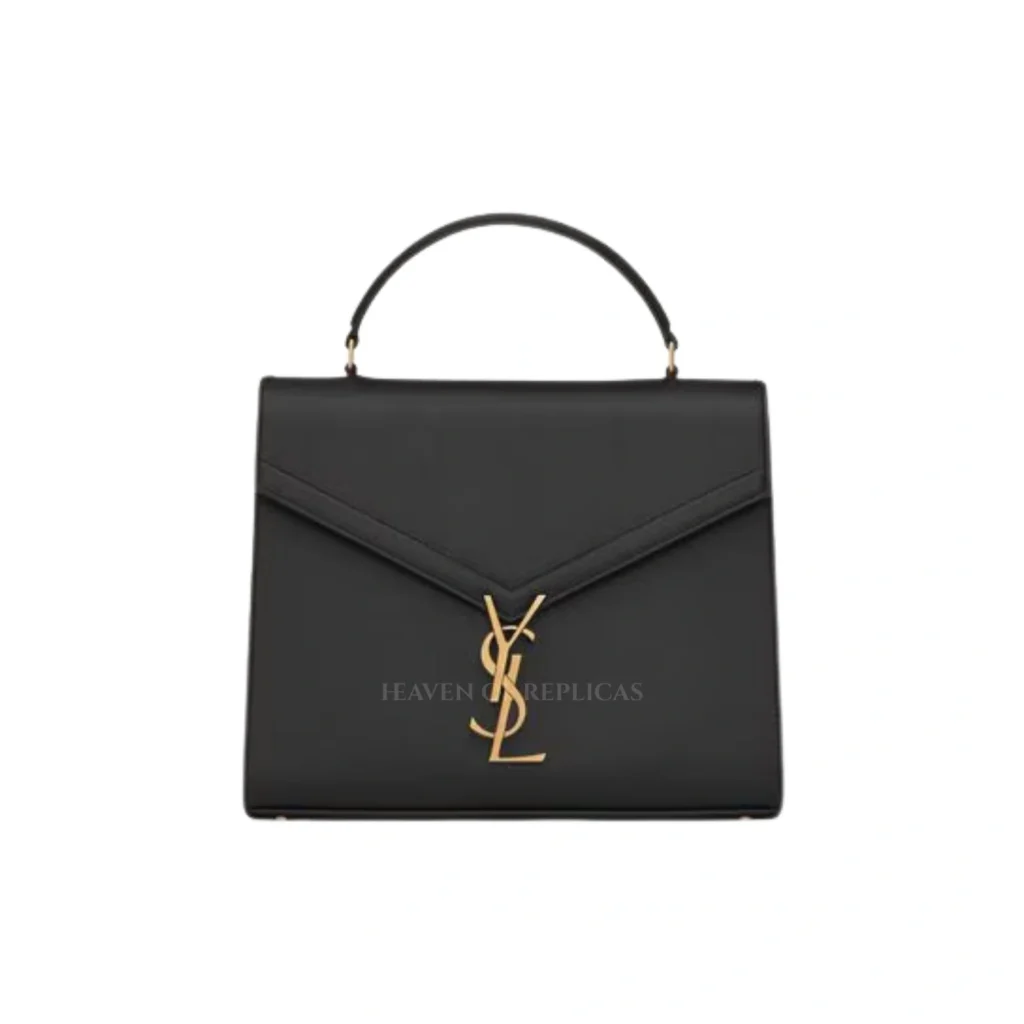 CASSANDRA Medium top handle bag in grain de poudre embossed leather