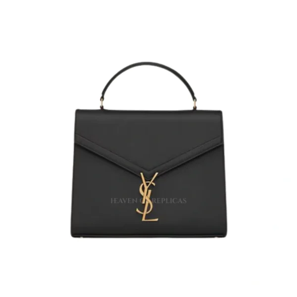 CASSANDRA Medium top handle bag in grain de poudre embossed leather