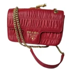 Diagramme leather handbag Red, Leather