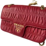 Prada Diagramme leather handbag Red, Leather - PRD-013 - Image 3