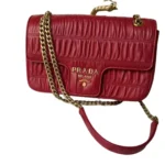 Diagramme leather handbag Red, Leather