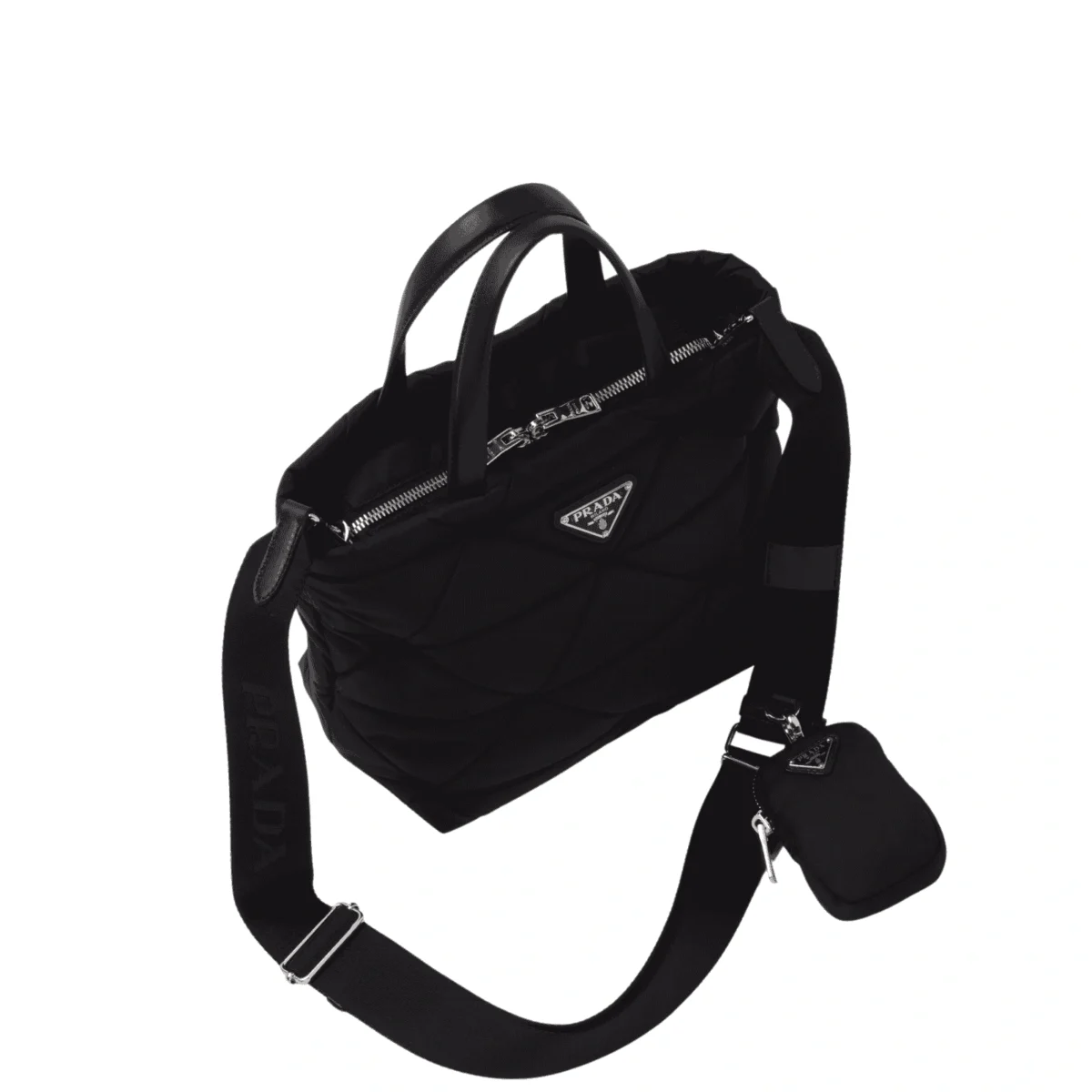 Padded Re-Nylon tote bag