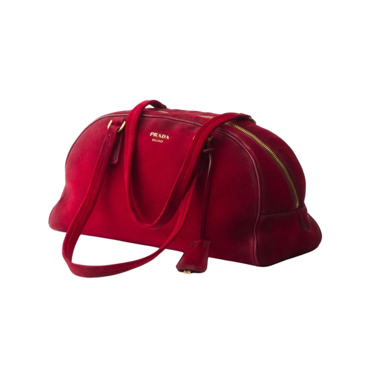 Prada Bowling medium suede bag