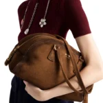Prada Bowling Medium Suede Bag - PRD-006 - Image 2