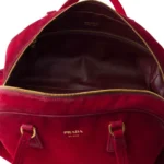 Prada Bowling medium suede bag - PRD-005 - Image 4