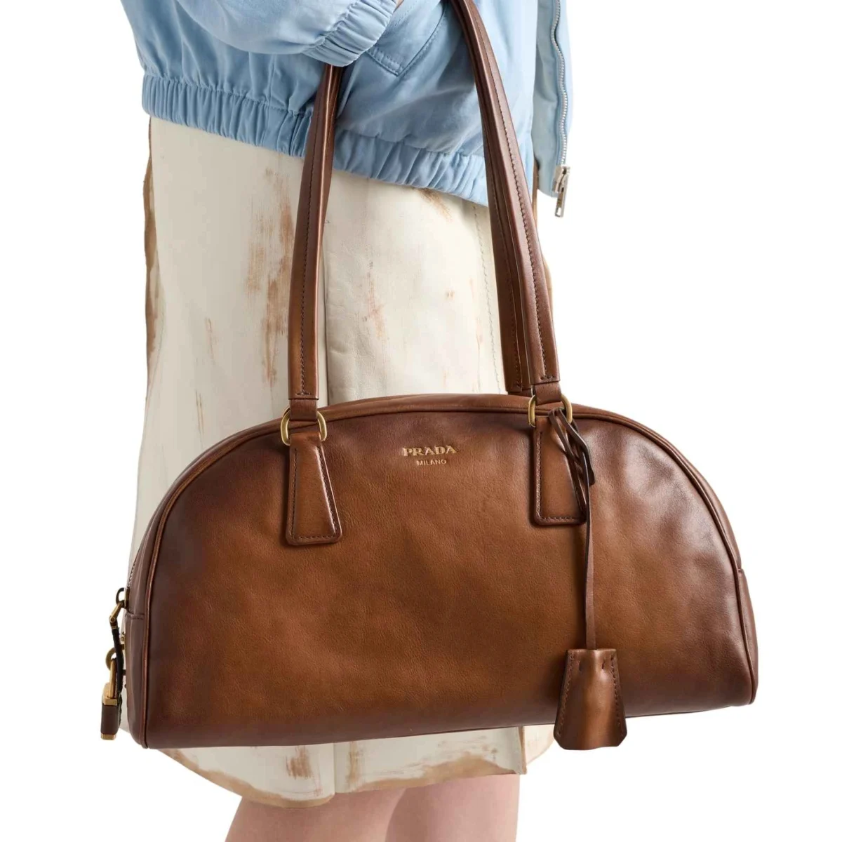 Prada Bowling Medium Top-Handle Leather Bag Replica – PRD-006 - Image 2