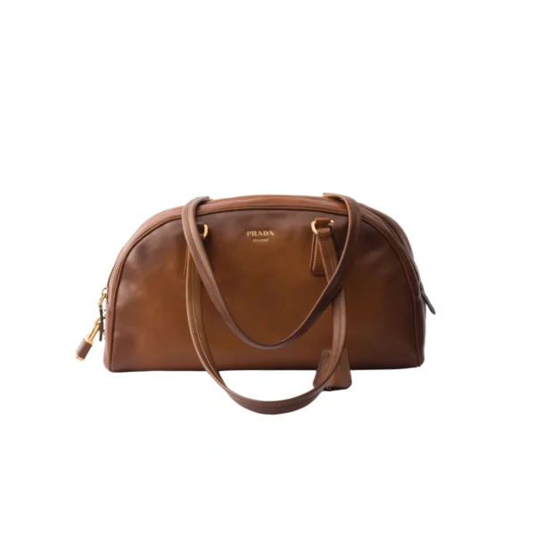 Prada Bowling medium top-handle leather bag