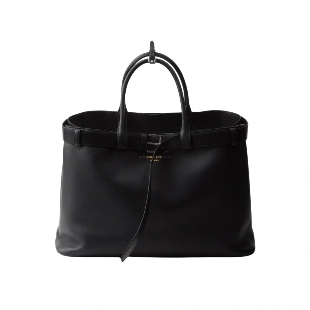 Prada Buckle leather bag with belt