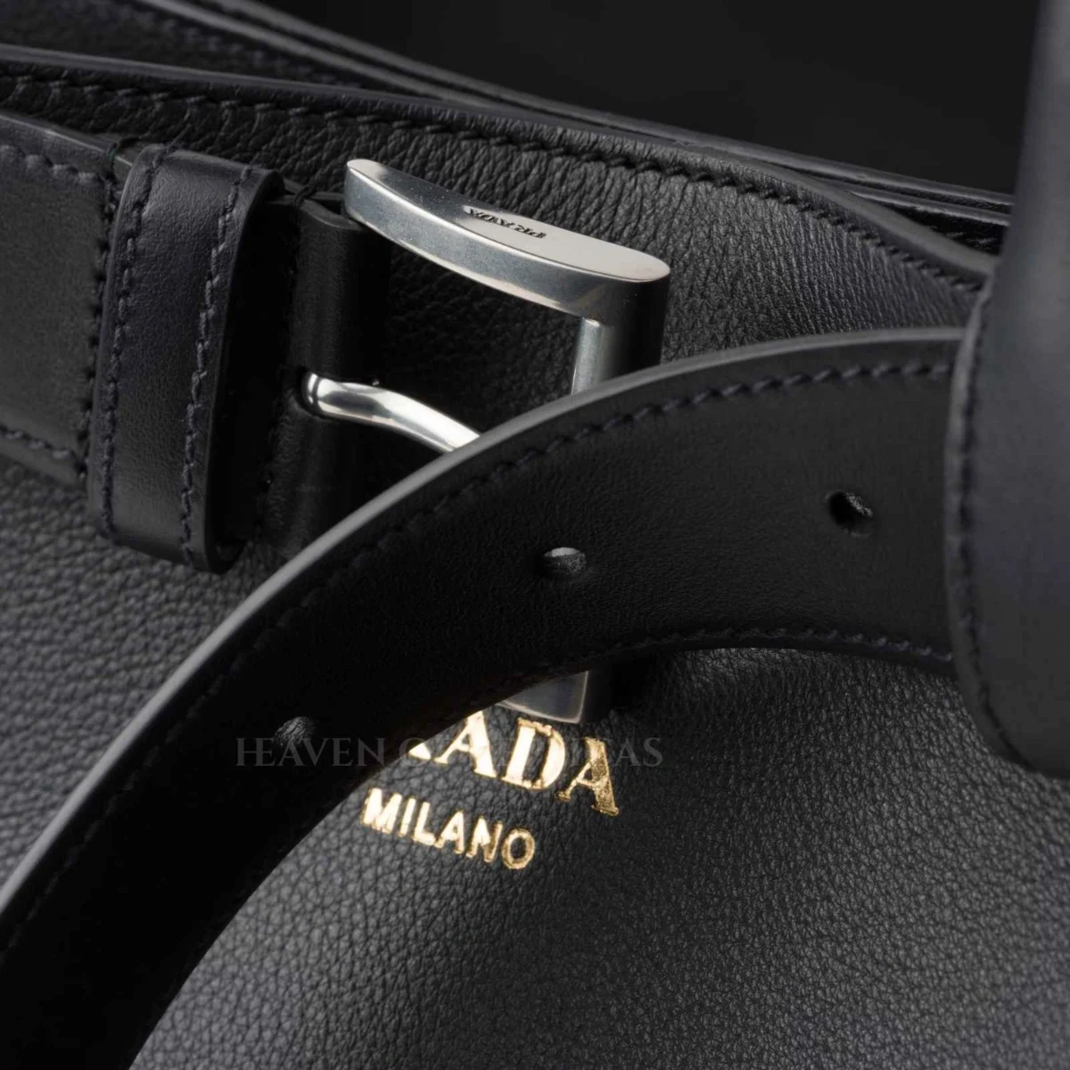 Prada Buckle leather bag with belt