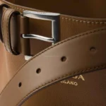 Prada Buckle Replica Leather Bag with Belt - PRD-008 - Image 2