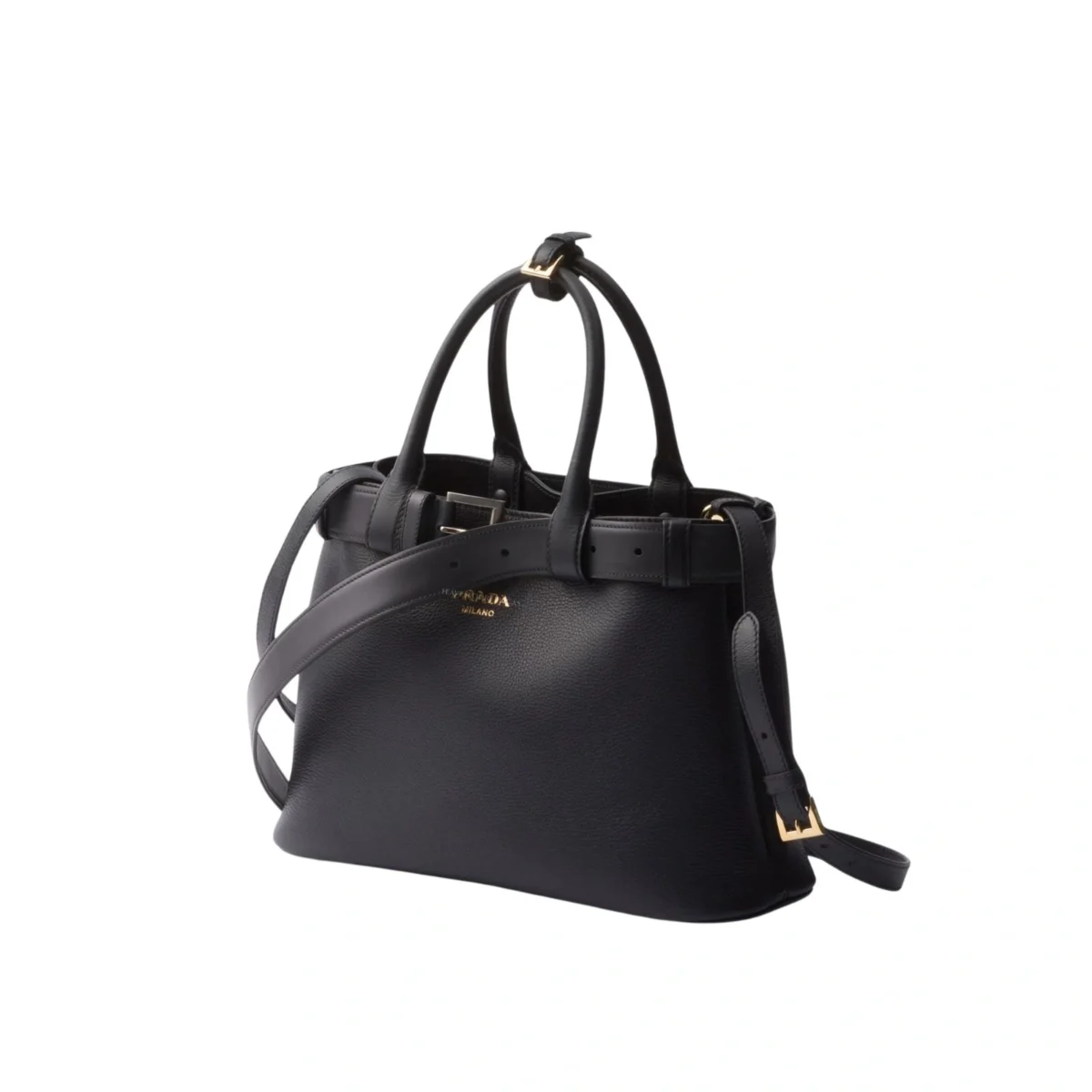 Prada Buckle small leather handbag with belt - Image 6