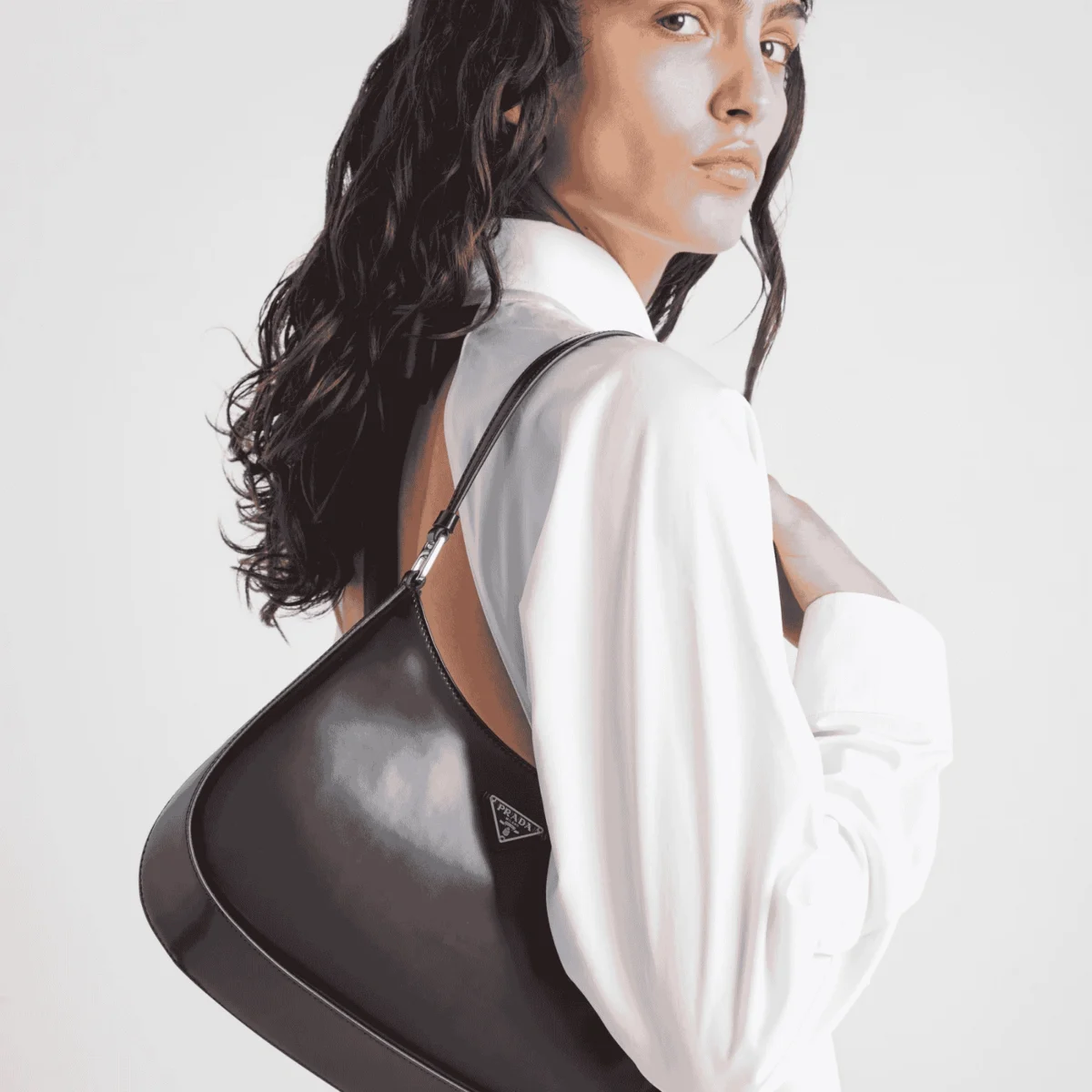 Prada Cleo brushed leather shoulder bag - PRD-011 - Image 2