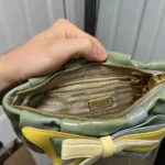 Prada Diagramme leather clutch bag