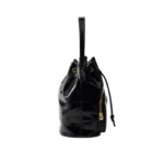 Prada Knockoff Duet Naplak Patent Leather Bucket Bag - PRD-015 - Image 7