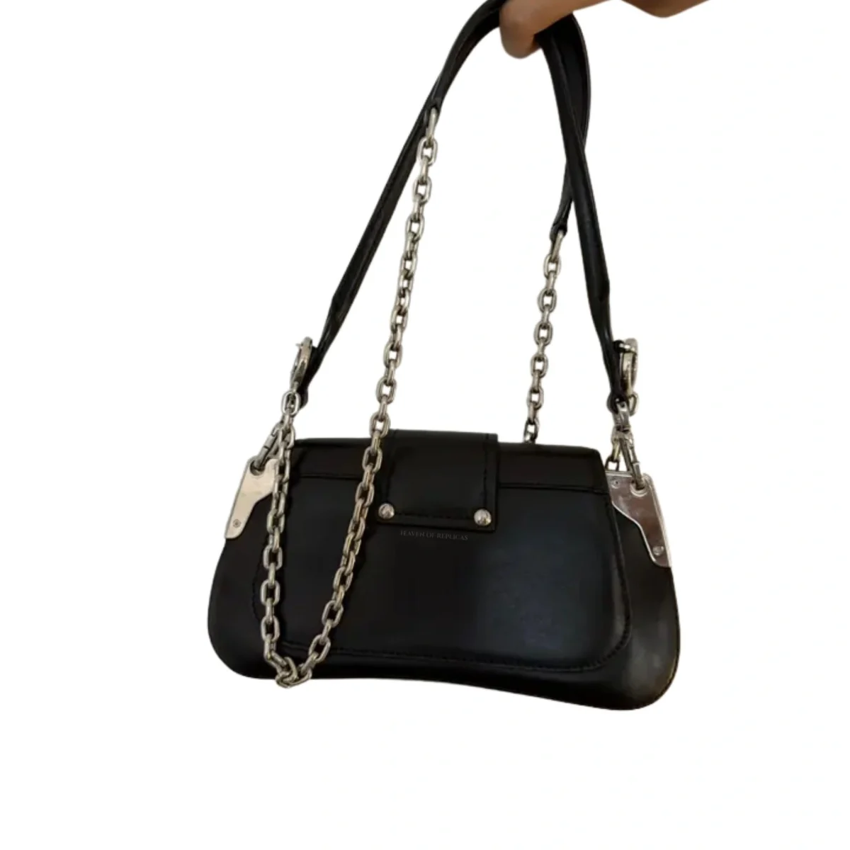 Sidonie leather handbag Prada Black, Leather - Image 3