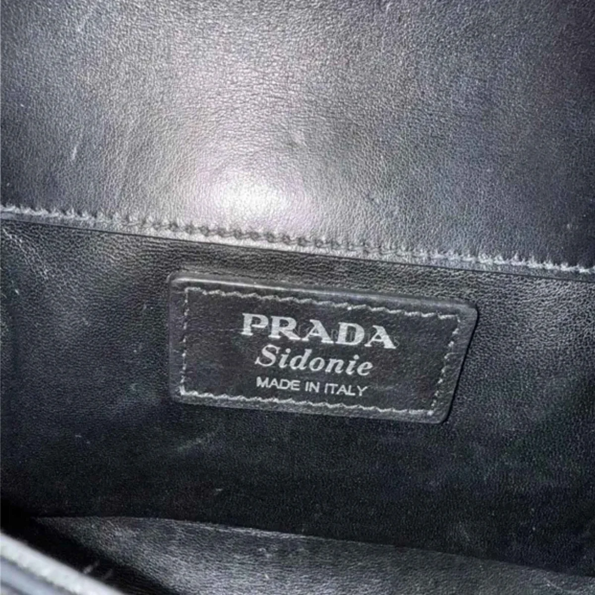 Sidonie leather handbag Prada Black, Leather