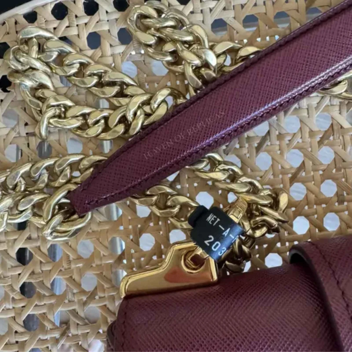 Sidonie leather handbag  Prada Burgundy, Leather - Image 2