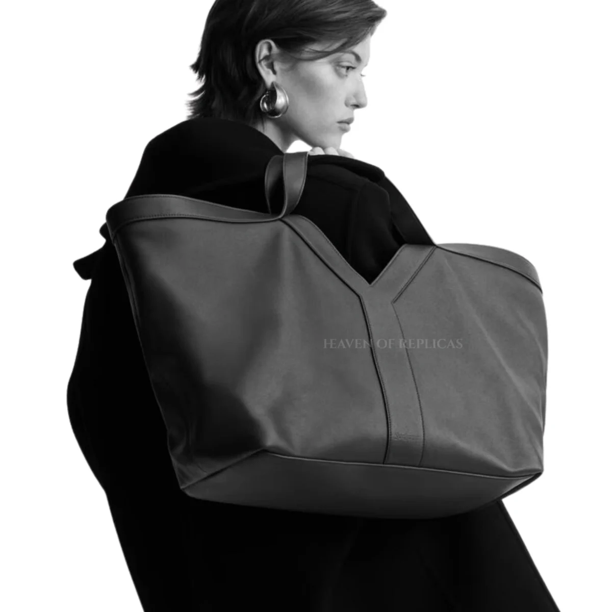 Y TOTE IN LEATHER - YSL-010 - Image 5