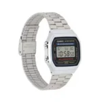 A168W-1 Vintage Silver and Black Metal Watch - CSO-01055