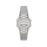 A168W-1 Vintage Silver and Black Metal Watch - CSO-01055 - Image 3