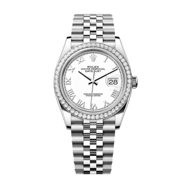 Datejust 36 Oyster 36 mm Oystersteel white gold and diamonds