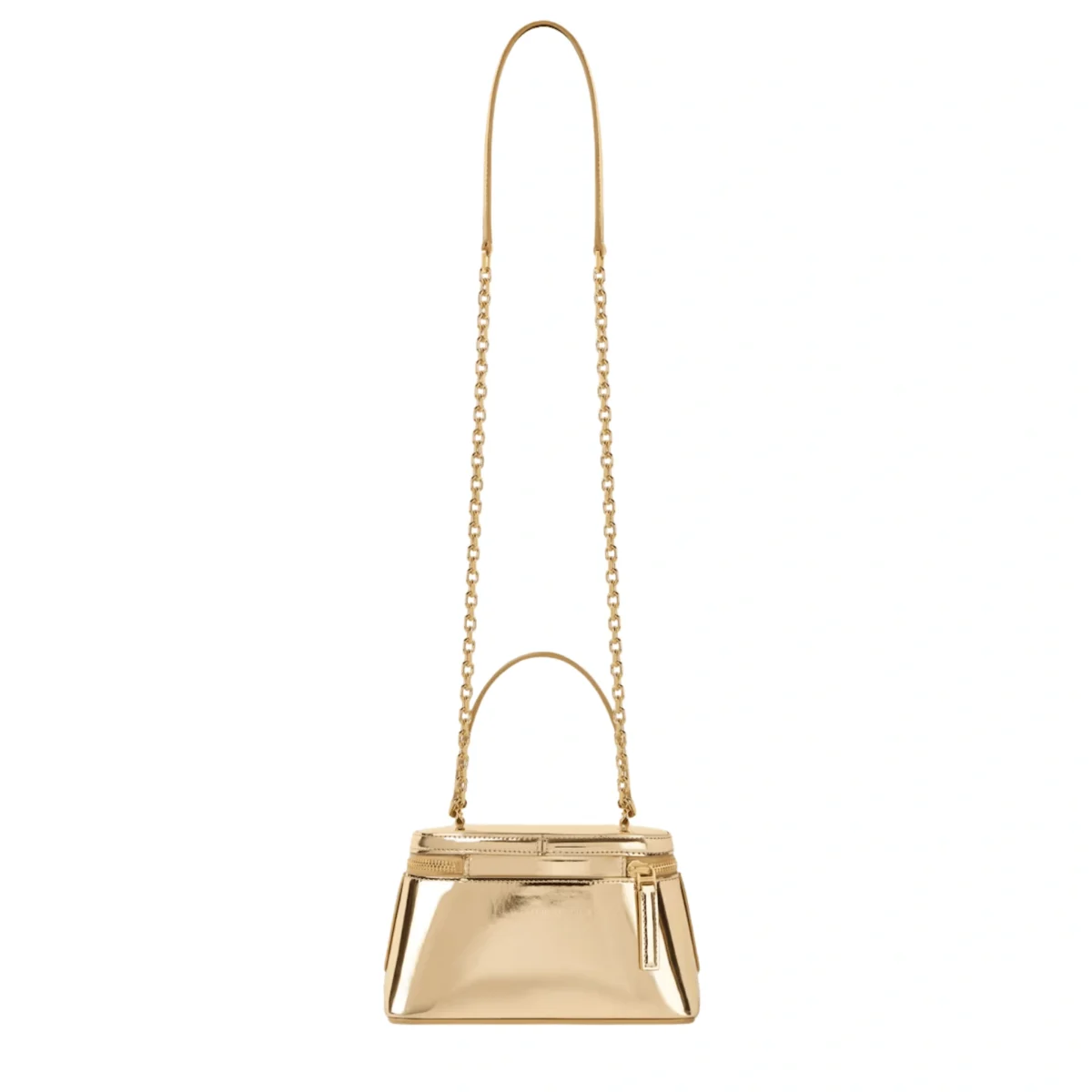 Antigona vanity bag in mirror effect leather with chain