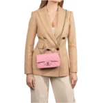 Pink & Green Quilted Lambskin Rectangular Mini Flap Bag with Top Handle – CHN-009 - Image 4