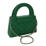 Chanel Shiny Aged Calfskin Quilted Nano Kelly Shopper Green – CHN-007