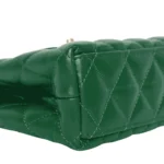 Chanel Shiny Aged Calfskin Quilted Nano Kelly Shopper Green – CHN-007