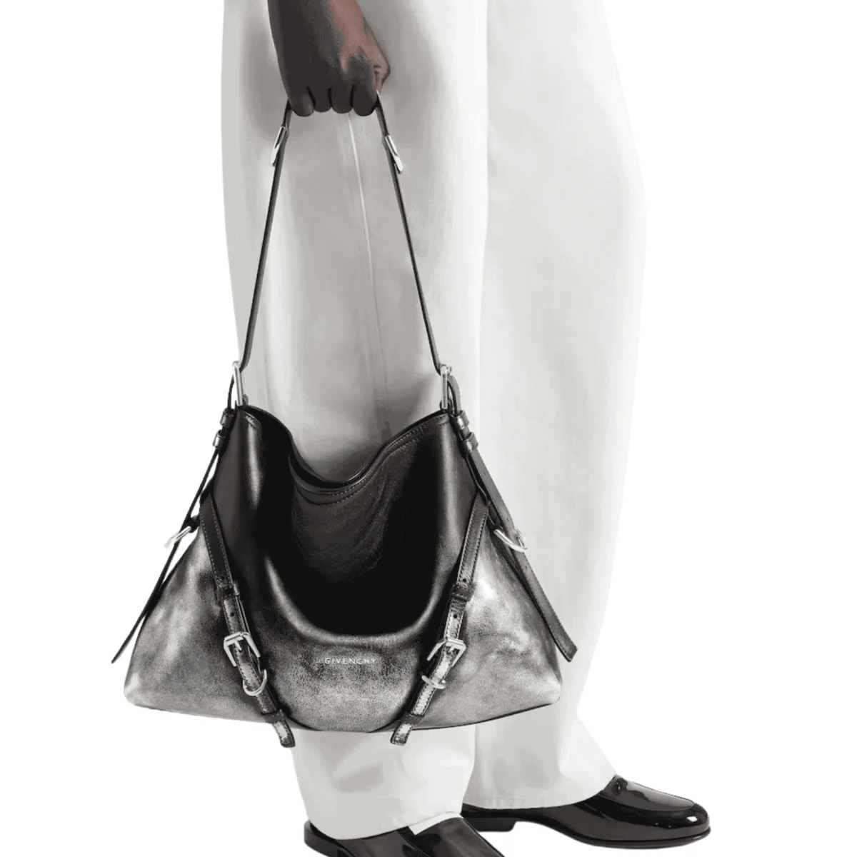 Medium Voyou bag in gradient laminated leather - Image 2