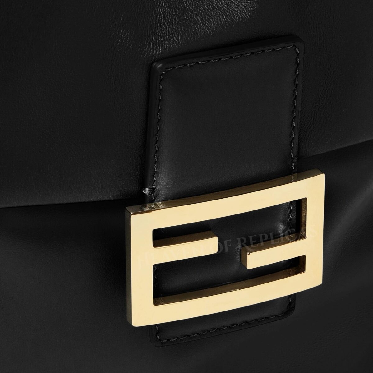 Black Leather Backpack Knockoff– FEN-006 - Image 3